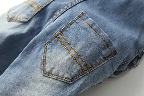 Vista 4 de KIDSCOOL SPACE Bebé Niño 2 Botones Correas Ajustables Moda Jean General