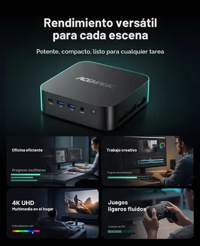 Vista 8 de ACEMAGIC K1 Gaming Mini PC Ryzen 7 7735HS 24GB 512GB SSD Windows 11 Pro
