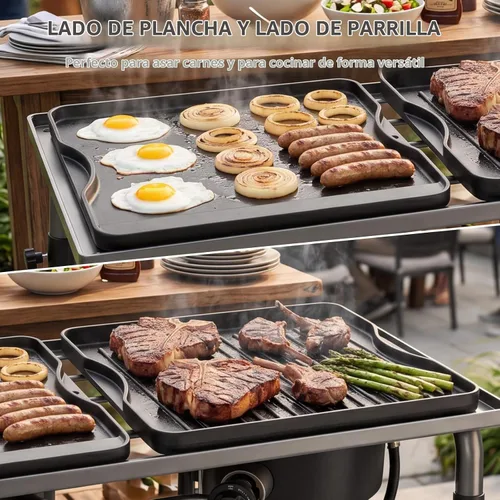Vista 3 de Utheer Parrilla reversible para todas las estufas Camp Chef de 14 y 16 pulgadas, plancha de hierro fundido, para estufa Camp Chef Explorer de 2