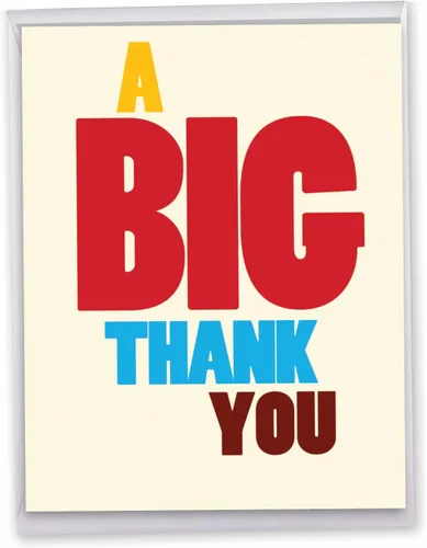 Vista 12 de NobleWorks - Tarjeta de papel de agradecimiento grande y divertida de 8.5 x 11 pulgadas con sobre (paquete de 1) Jumbo Big Ass Thank You J6399TYG