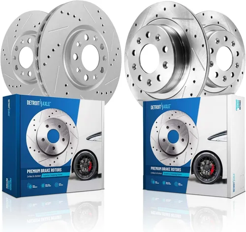 Vista 31 de Detroit Axle - Rotores de freno para Toyota Avalon 2020-2021 Camry 2020-2024, repuesto de rotores de freno de disco perforados y ranurados: rotor