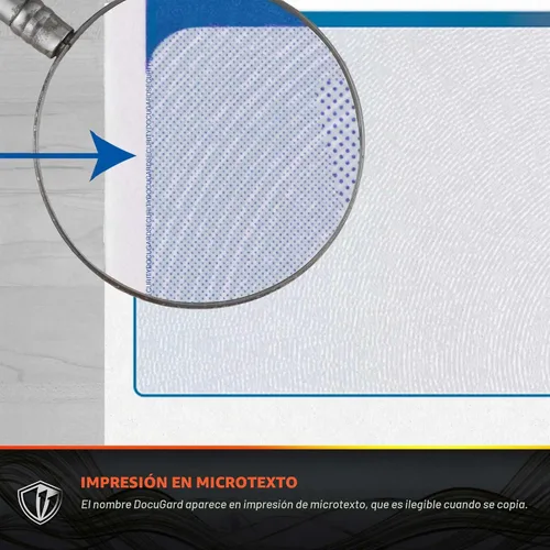 Vista 5 de DocuGard Azul/Verde Sunburst Premier Prismatic Top Papel de Cheques de Alta Seguridad - Compatible con QuickBooks y Impresoras Láser/Inyección