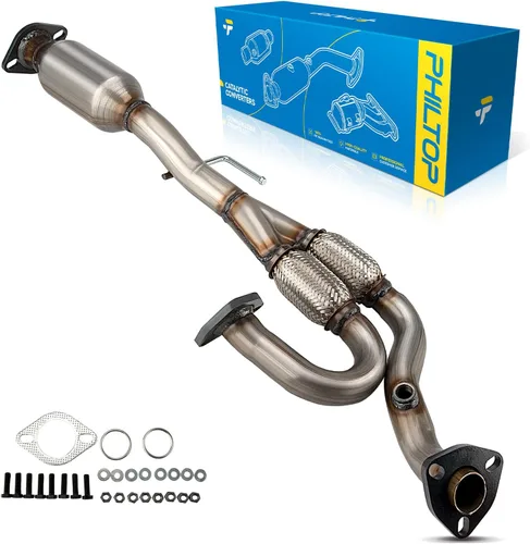 Vista 17 de PHILTOP Convertidor Catalítico de Ajuste Directo para Murano 2009 2010 2011 2012 2013 2014 3.5L, Cáscara de Acero Inoxidable Aluminio 203-1010