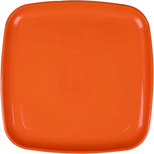 Vista 2 de Mintra Home - Platos reutilizables para servir (naranja, cuadrado, 2 unidades (14 pulgadas)