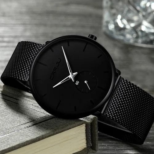 Vista 5 de MensWatchesUltra-ThinMinimalistWaterproof-FashionWristWatchforMenUnisexDresswithStainlessSteelMeshBand
