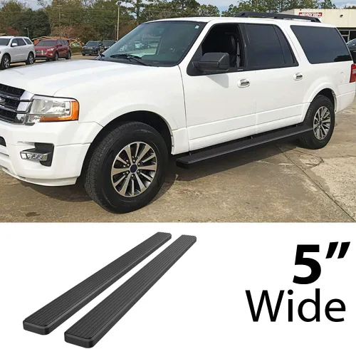 Vista 2 de APS, estribos de 12.7 cm en negro mate compatibles con Ford Expedition 2003-2017 (excluye modelo EL) (no se ajusta a la edición Funkmaster Flex)