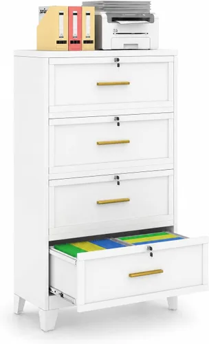 Vista 13 de 2 Drawer File Cabinet with Lock, Small Filing Cabinet for Home Office Negro