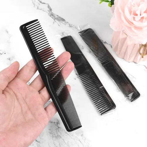 Vista 4 de Peine para el cabello, paquete de 50 peines desechables envueltos individualmente, peine resistente de doble diente para el cabello, peines a granel