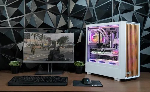 Vista 5 de VIPRTECH Overlord 3.0 Gaming PC, Ryzen 9 7900X, RTX 5070 Ti, 32GB/2TB - WO Negro Nuez (Black Walnut)