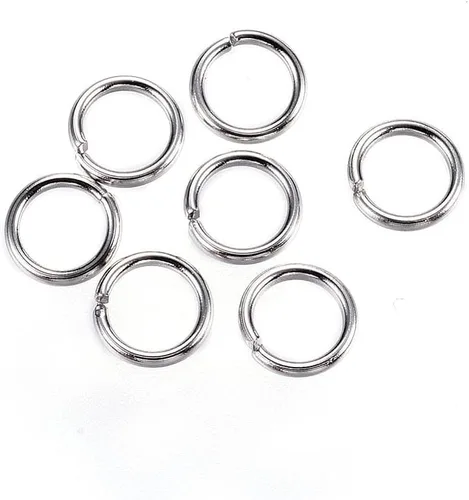 Vista 25 de HDSupplies 100 piezas - 4mm de argollas de acero inoxidable 304 de tono negro - Calibre 22 (espesor de 0.6mm)