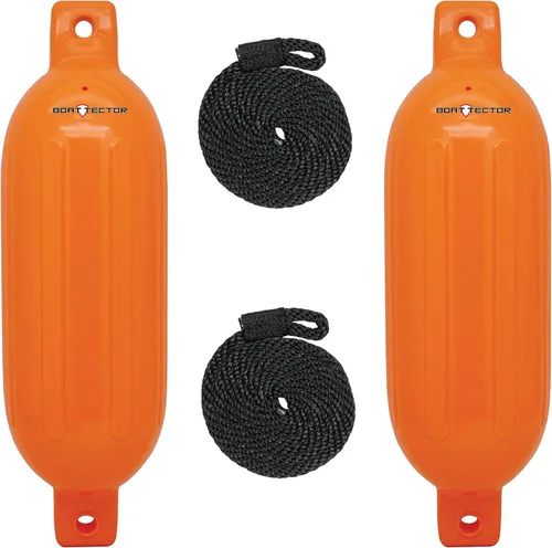 Vista 17 de Extreme Max 3006.7375 BoatTector Defensa Inflable Value Paquete de 2 - 4.5" x 16", Negro