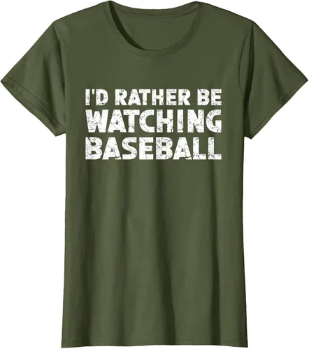 Vista 29 de Camiseta de béisbol I'd Rather Be Watching