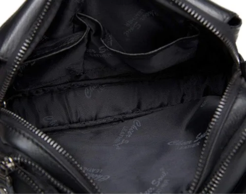 Vista 8 de Hebetag Cartera de cuero para hombre, organizador y bolso de muñeca #06Café