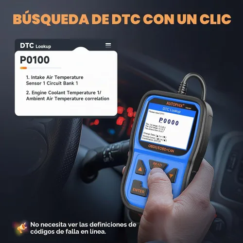 Vista 7 de AUTOPHIX Escáner OM126P+ OBD2, lector de código de luz de verificación del motor, escáner de código de automóvil para diagnóstico automotriz, leer