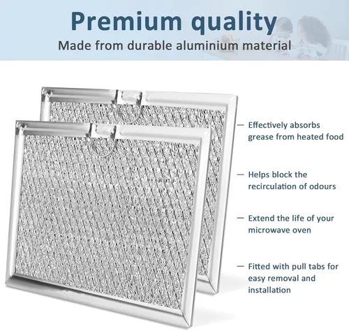 Vista 9 de Fetechmate - Paquete de 4 filtros de grasa para microondas 5 x 7-5/8 5304464105 WB06X10608 para microondas 5304517871 5304478913 5304509444