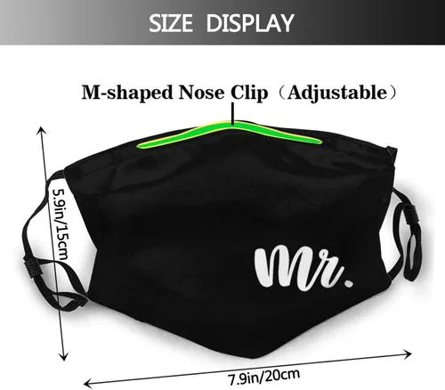 Vista 2 de Mascarilla de la Novia de la Máscara de la Moda Bufanda Reutilizable Pasamontañas Para los Hombres Mujeres Con 4 Filtro