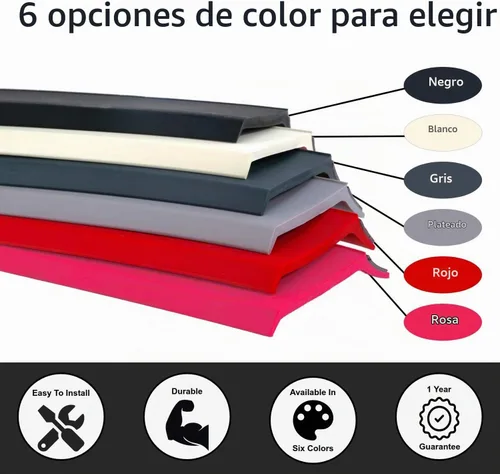 Vista 5 de All-Fit Automotive Kit Divisor de Labio de Parachoques Universal de 3.5 Pulgadas - Protector de Alerón de Barbilla para Delantero o Trasero - Los