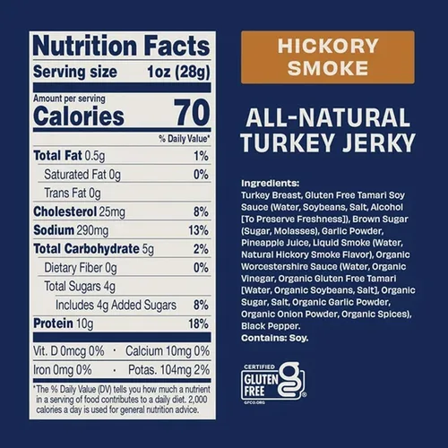 Vista 2 de Country Archer Jerky de Pavo Ahumado al Estilo Hickory 2.5 OZ