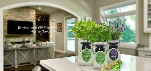 Vista 8 de Kit de cultivo de hierbas hidropónicas, kit de inicio de jardín de hierbas con riego automático en tarro de masón para interiores, jardín de hierbas