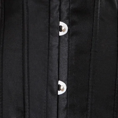 Vista 5 de frawirshau - Corsés para mujer, talla extragrande, corsé negro, sexy, corsé, bustier, top de lencería