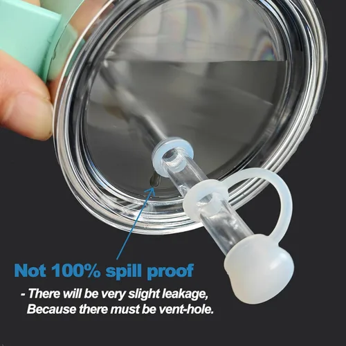 Vista 11 de LUOLAO Tapón de silicona contra derrames para vaso de paja YETI, con tapa