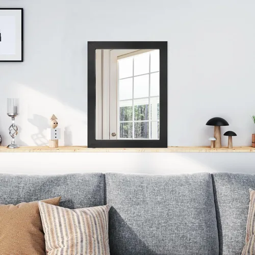 Vista 3 de BOMINICA Espejo de Pared Rectangular Enmarcado Decorativo 12" x 16" para Baño, Sala de Estar, Tocador, Negro