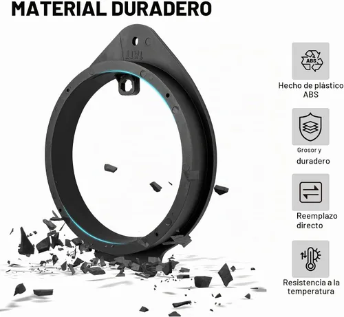 Vista 4 de RED WOLF Puerta delantera/trasera de 6.5 pulgadas de actualización de altavoz del mercado de accesorios Instalar espaciadores de soporte