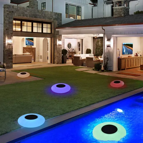 Vista 2 de Blibly Luces de piscina Solar Flotante Luz con Multicolor LED Impermeable Jardín al aire libre Luces 1pc