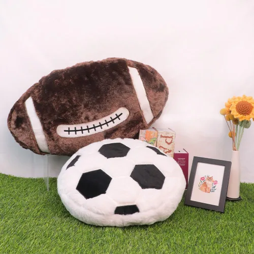 Vista 4 de haozaikeji Plush Soccer Ball Pillow Soft Sports Ball Throw Pillow Stuffed Basketball Pillows Football Pillows Decorative Couch Cushion for Bed