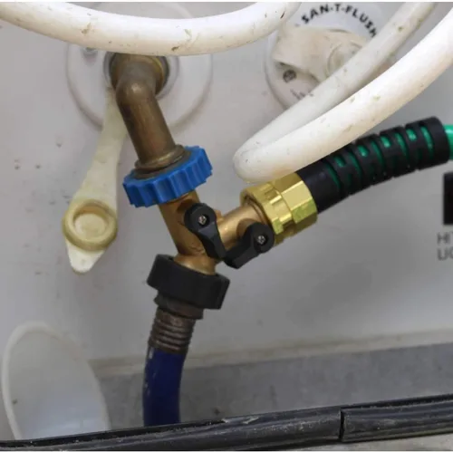 Vista 4 de Freeze Miser® y Conector de Manguera de Latón de ¾ Pulgada con Válvula de Cierre Y de 2 Vías