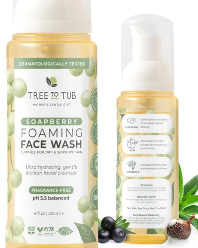 Vista 8 de El limpiador facial más suave del mundo, 8 onzas, humectante, pH balanceado, calmante para pieles secas, oleosas, eczema, psoriasis, acné, de baya