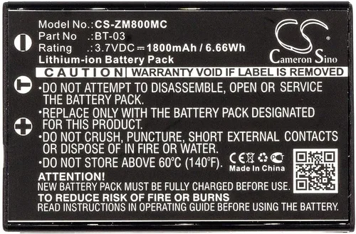 Vista 3 de Zoom BT-03 - Batería de repuesto compatible para grabadora Zoom Q8