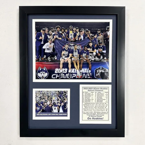 Vista 3 de UConn - Baloncesto para hombre, campeones nacionales 2022-2023, collage de fotos enmarcado, 2 tamaños (mosaico, 12 x 15 pulgadas)