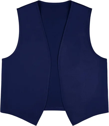 Vista 7 de TopTie Chaleco unisex sin bolsillo, chaleco victoriano, chaleco campesino, chaleco de trabajo voluntario Amarillo