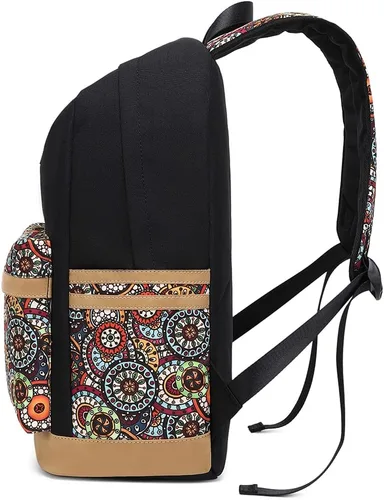 Vista 7 de Mochilas ligeras para niños, mochila escolar de lona, pequeñas mochilas de viaje para mujeres, niñas, niños, mochila para niños pequeños