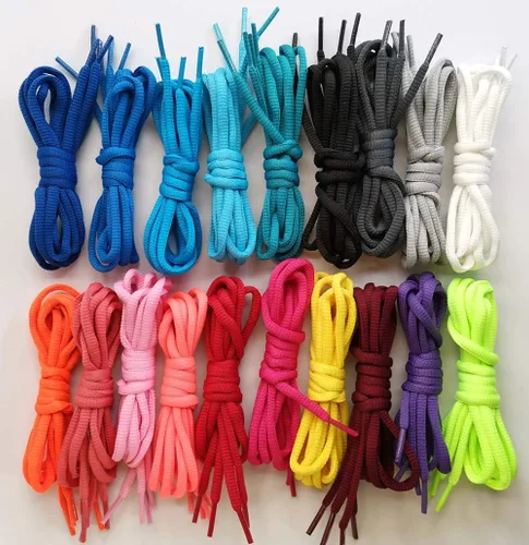 Vista 6 de VSUDO 2 pares de cordones ovalados para tenis, tenis de béisbol, tenis deportivos atléticos, para hombres o mujeres