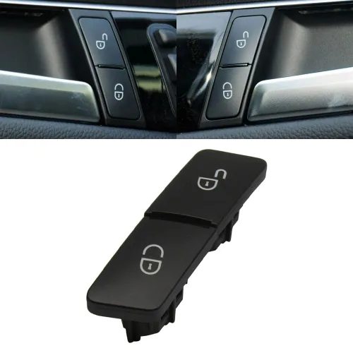 Vista 11 de Botones de interruptor de apertura de apertura de cerradura de puerta interior para Benz W204 W212 W166 Front Left Driver Side Door Lock Switch