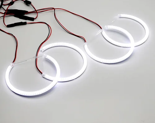 Vista 5 de Kit de luces LED iJDMTOY, Blanco Xenon 7000K de aureola para iluminación en forma de anillo para BMW de las series 3 E36, E46 - Series 5 E39