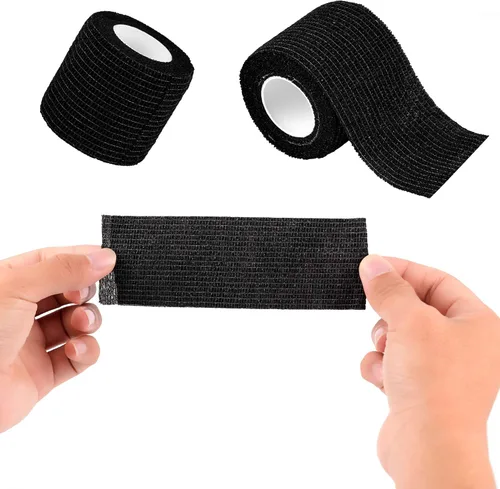 Vista 8 de Paquete de 12 vendajes cohesivos autoadhesivos de 2 pulgadas x 5 yardas, cinta de primeros auxilios, cinta autoadhesiva elástica, atlética, cinta