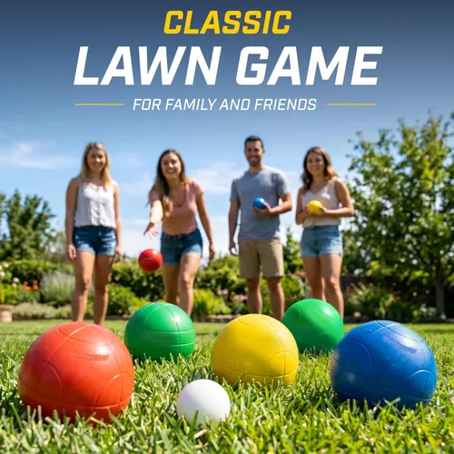 Vista 2 de GoSports 90 mm Bocce Ball Sets - Outdoor Lawn Game - Composite or Resin