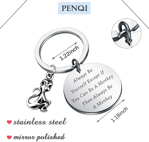 Vista 5 de Lindo llavero de joyería de mono regalo para mujeres y hombres