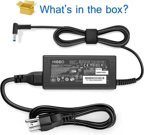 Vista 7 de Cargador compatible con computadora portátil HP 65W 45W Adaptador de energía punta azul inteligente