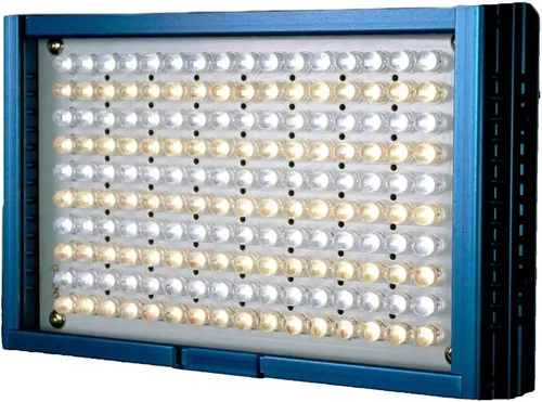 Vista 4 de Dracast Kit de entrevistas de la serie Pro – Kit de 3 luces LED bicolor con compatibilidad de batería de montaje dorado