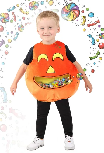 Vista 3 de Disfraz de calabaza hambrienta para niños