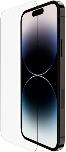 Vista 12 de Belkin ScreenForce UltraGlass Protector de pantalla con filtro de luz azul para iPhone 14 Pro, resistente a los arañazos, protección contra impactos