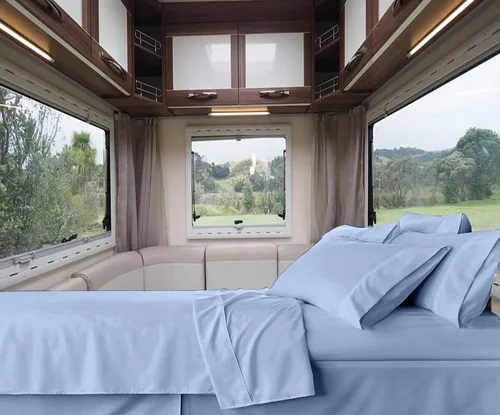 Vista 22 de RV-Sheets - Juego de sábanas estrechas de 29.9 x 78.3 in, 600 hilos, 100% egipcias, autocaravanas, caravanas, caravanas, barcos, suaves, de lujo