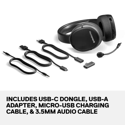 Vista 7 de SteelSeries Arctis 1 Wireless Gaming Headset USB-C Wireless Detachable ClearCast Microphone For Nintendo Switch PS4PS5 PC Android Black