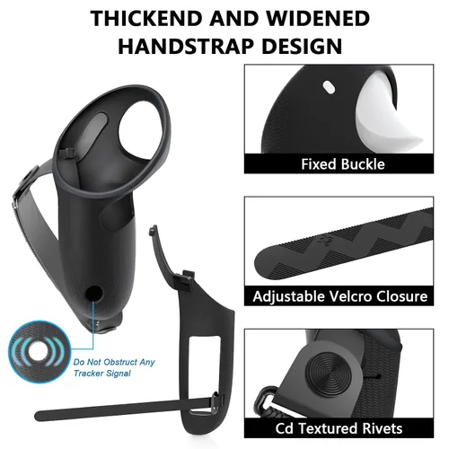 Vista 3 de UPOK Controller Grips For Oculus Quest 3 - Silicone Protective Handle Cover For Meta Quest3 Opening Door Easy Replace Battery and Palm Adjustable
