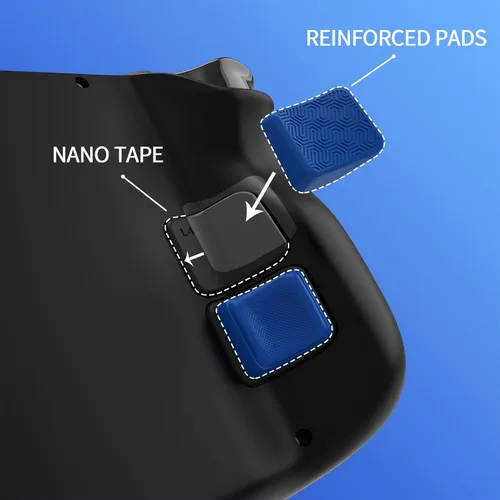Vista 3 de PlayVital Mix Version - Juego de mejora de botón trasero para Steam Deck LCD, kit de protección de botón de mejora de agarre para Steam Deck OLED