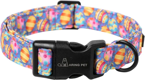 Vista 23 de Aring Pet Collar de algodón, ligero y ajustable, con hebilla de liberación rápida para perros pequeños, medianos y grandes, para cachorros, rosa
